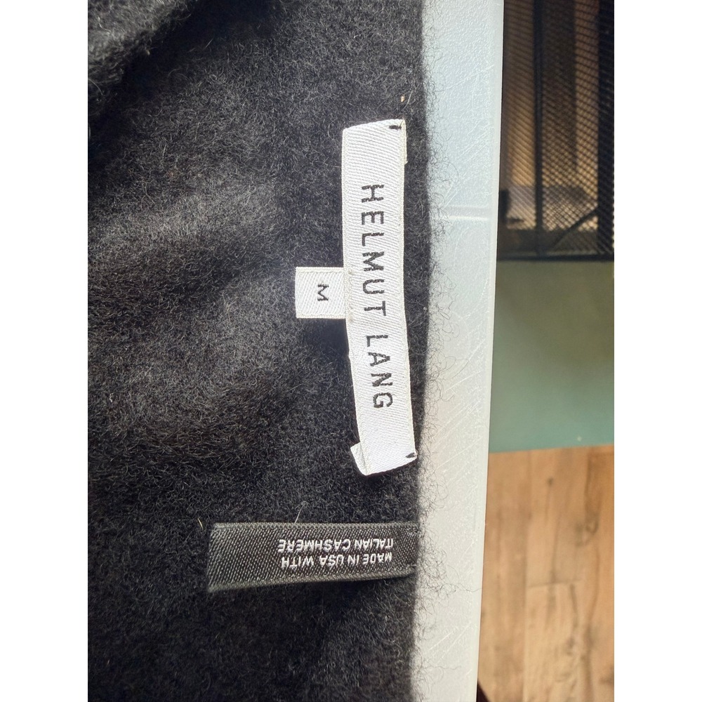 Helmut Lang Bambi Black 100% Italian Cashmere Scoop Neck Sweater M G07HW709
